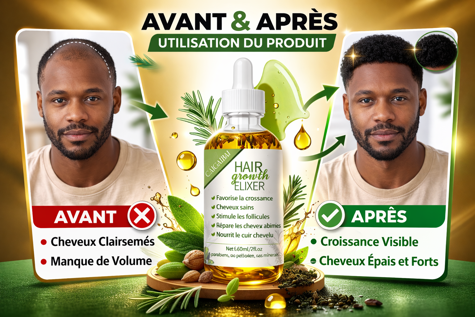 Produit pour pousser les cheveux 